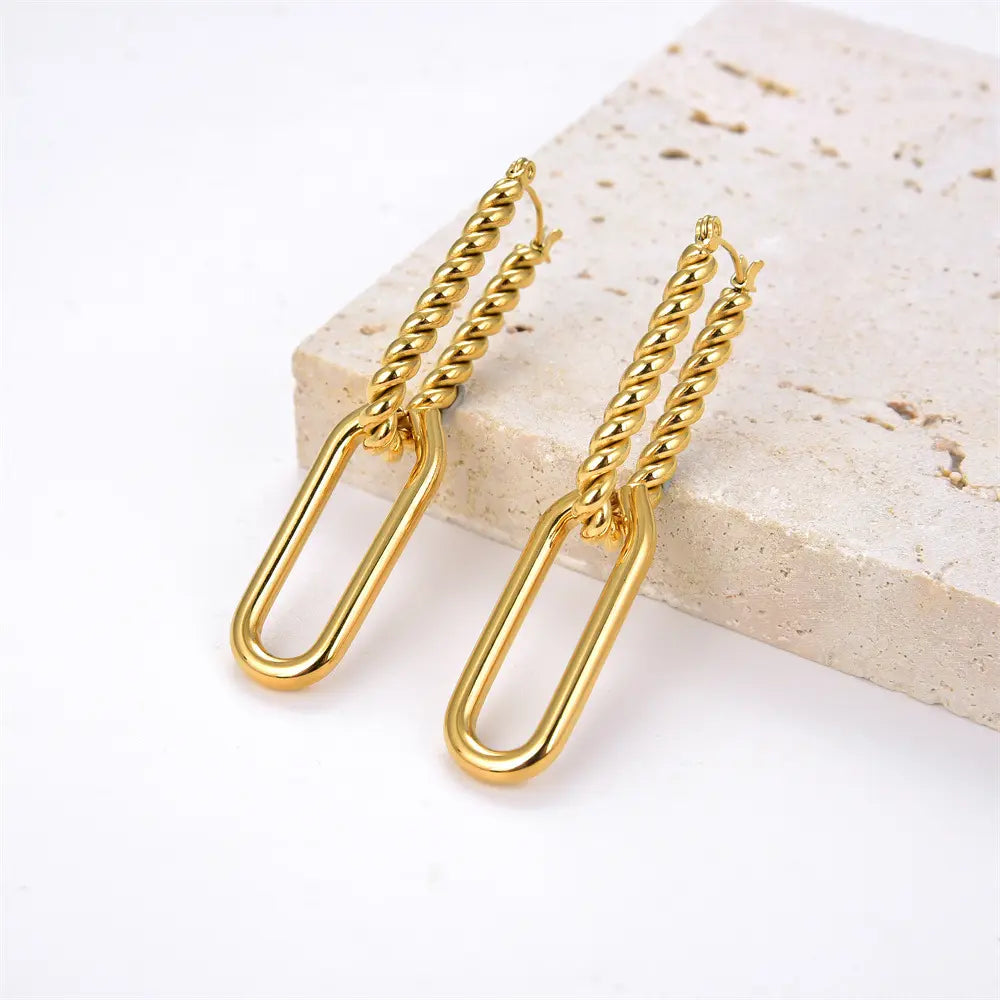 Emilia 2-1 Gold Earrings