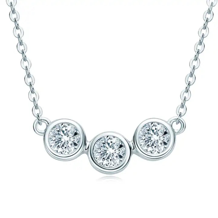 Trinity Moissanite Necklace