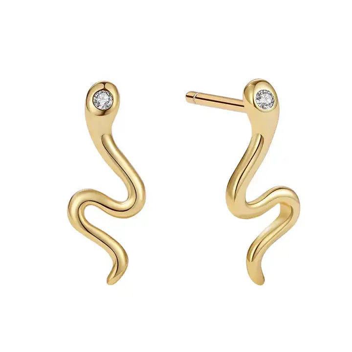 Snake Gold Studs 18K