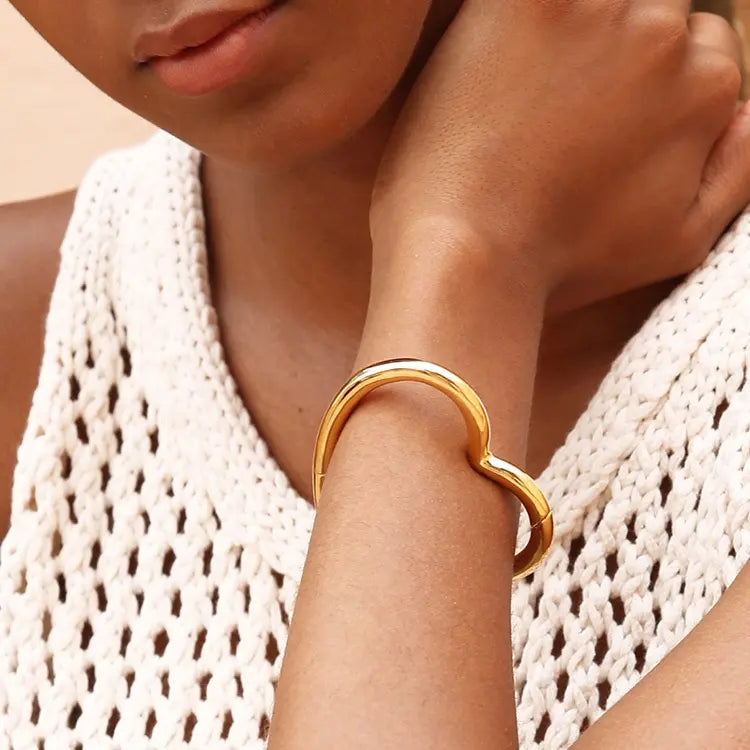 All Heart Gold Bangle