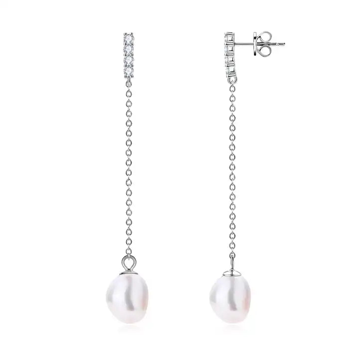 Lora Pearl Drop Earrings 18K