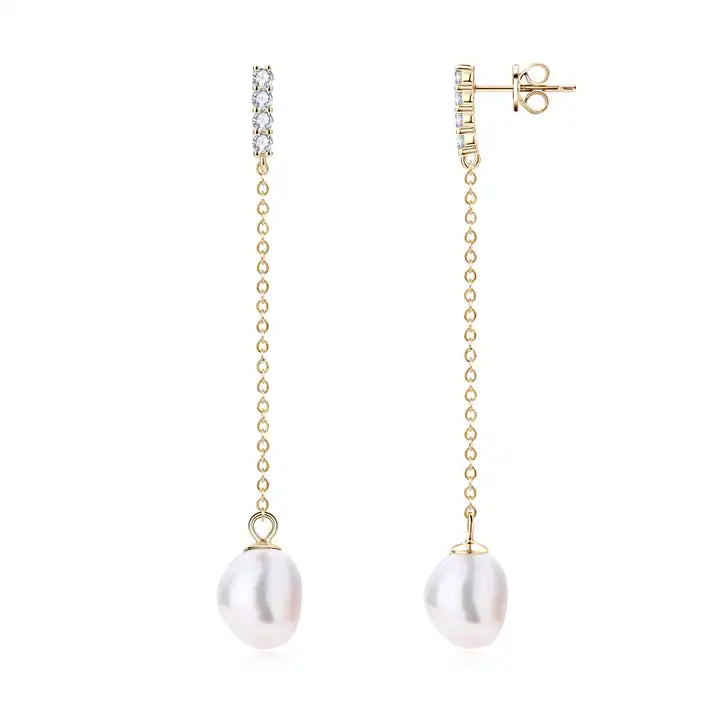 Lora Pearl Drop Earrings 18K