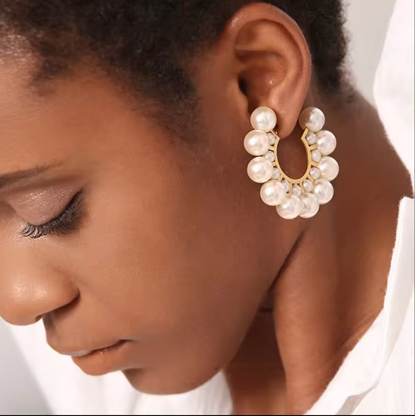 Blair Pearl Hoop Earrings