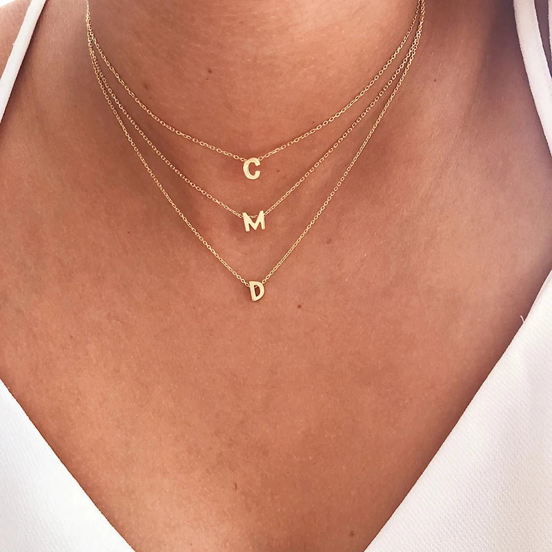Mini Initial Necklace 18K