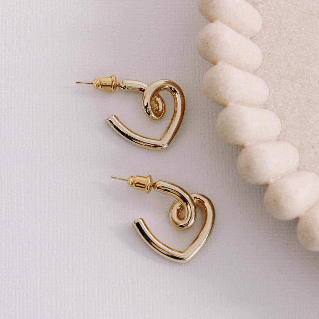 Heart Gold Earrings