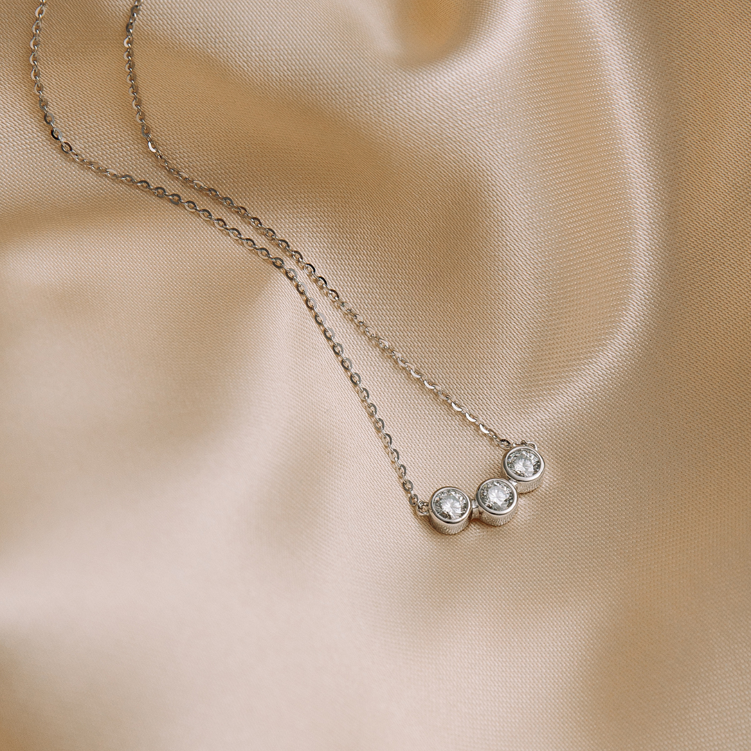 Trinity Moissanite Necklace