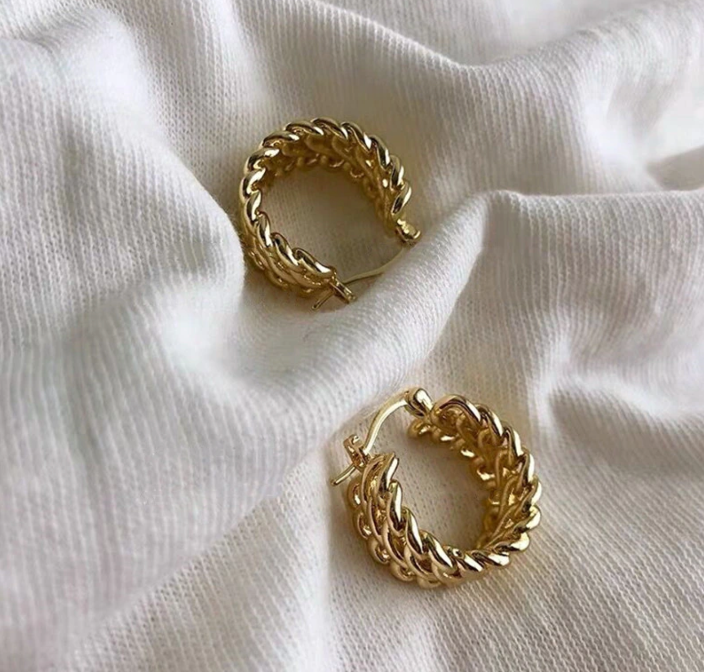 Mena Gold Hoop Earrings