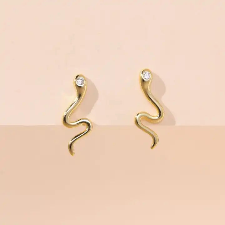 Snake Gold Studs 18K